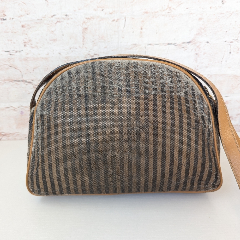 Fendi Black and Tan Striped Crossbody Bag - Picture 9 of 16